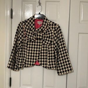 3 Sisters Houndstooth Jacket with Bow. Medium.